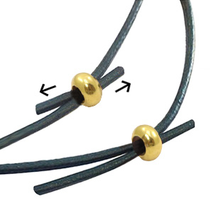 Smart bead stopper DQ metaal 6x3mm Goud (nikkelvrij)