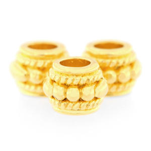 Kralen DQ metaal deco Goud (nikkelvrij)