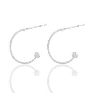 Onderdelen DQ metaal creolen 16mm Antiek zilver (nikkelvrij)