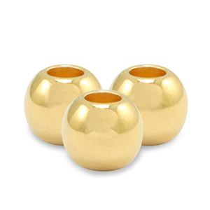 Kralen DQ metaal 6mm Goud (nikkelvrij)