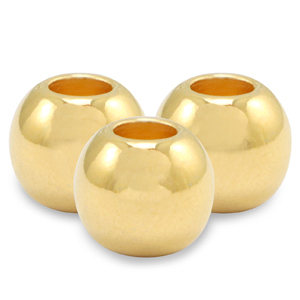 Kralen DQ metaal 6mm Goud (nikkelvrij)