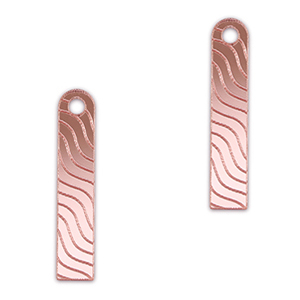 Statement hangers bar wave Metallic light pink