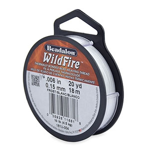 Beadalon Wildfire wire 0.15mm Frost white