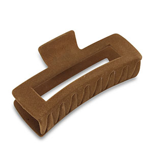 Haaraccessoires haarklem velvet Dark brown