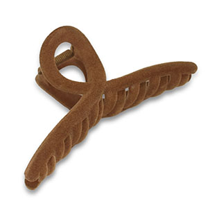 Haaraccessoires haarklem velvet Brown