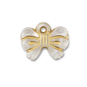 Acryl bedels strik Transparent-gold