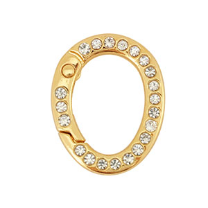 Gekleurde onderdelen sleutelhanger ei-vormig Gold