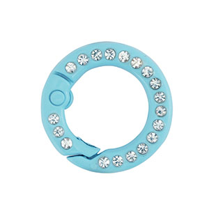 Gekleurde onderdelen sleutelhanger ring Light blue