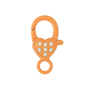 Gekleurde onderdelen karabijnslot hart Orange