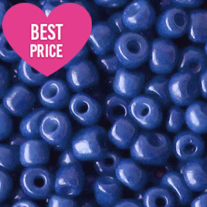 Glaskralen Rocailles 6/0 (4mm) Patriot blue