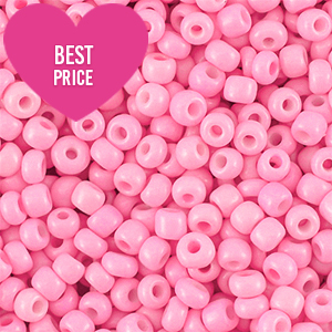 Glaskralen Rocailles 8/0 (3mm) Pretty pink