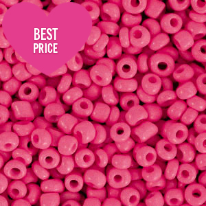 Glaskralen Rocailles 8/0 (3mm) Tulip pink