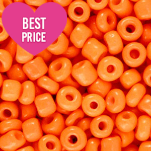Glaskralen Rocailles 12/0 (2mm) Festive orange
