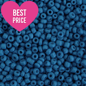 Glaskralen Rocailles 12/0 (2mm) Petrol blue