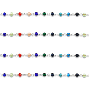 Roestvrij stalen (RVS) Stainless steel onderdelen jasseron rond Silver-multicolour