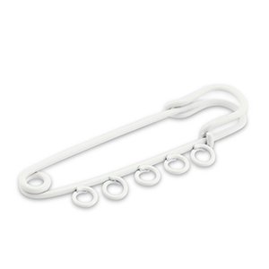 Gekleurde onderdelen sierspeld met 5 ogen White