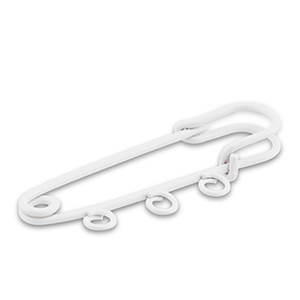 Gekleurde onderdelen sierspeld met 3 ogen White