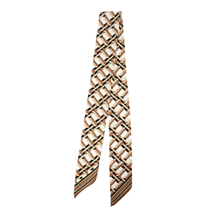 Bandana sjaal met rechthoek White-light brown-brown