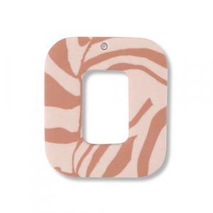 Polymeer hangers vierkant Light peach pink-light brown
