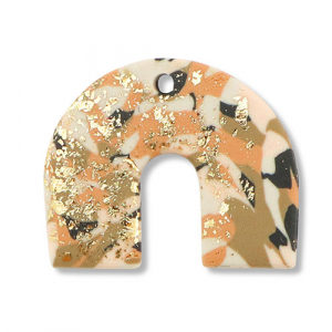 Polymeer hangers boog Brown-pink-white-gold