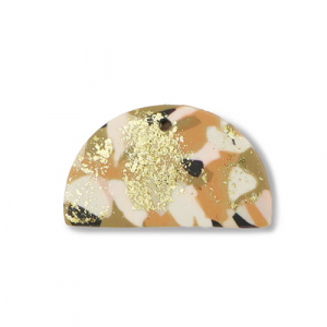 Polymeer hangers half rond Brown-pink-white-gold