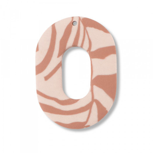 Polymeer hangers ovaal Light peach pink-light brown