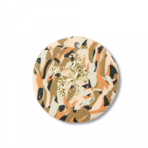 Polymeer hangers rond Brown-pink-white-gold