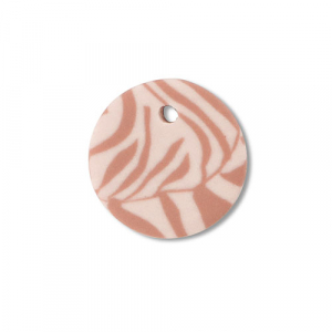 Polymeer hangers rond Light peach pink-light brown
