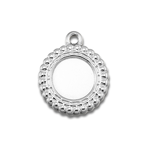 BY31&reg; Roestvrij stalen (RVS) Stainless steel bedels met setting voor SS34 flatback Silver