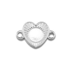 BY31&reg; Roestvrij stalen (RVS) Stainless steel tussenstuk met setting voor SS16 flatback Silver