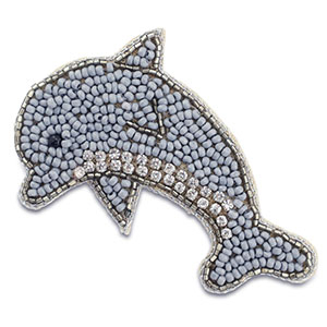 Broches dolfijn Grey-silver