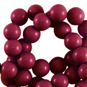 4 mm acryl kralen shiny Cherry red