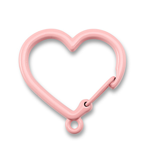 Gekleurde onderdelen sleutelhanger hart met oogje Light pink