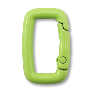 Gekleurde onderdelen sleutelhanger rechthoek Green