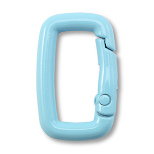 Gekleurde onderdelen sleutelhanger rechthoek Light blue