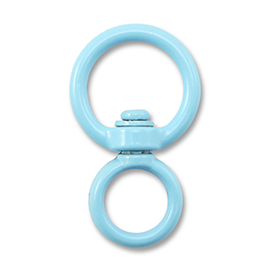 Gekleurde onderdelen sleutelhanger rond Light blue