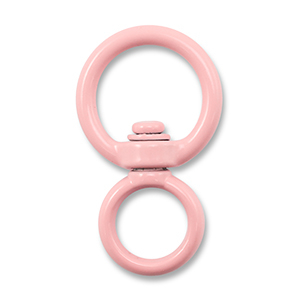 Gekleurde onderdelen sleutelhanger rond Light pink