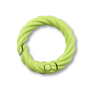 Gekleurde onderdelen sleutelhanger ring Green