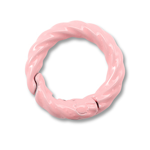 Gekleurde onderdelen sleutelhanger ring Light pink
