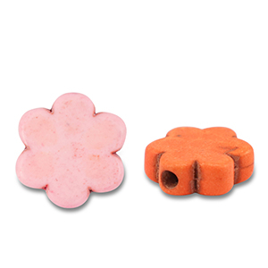 Kralen keramiek bloem Multicolour