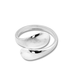 Roestvrij stalen (RVS) Stainless steel ringen druppel Silver