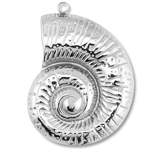 Roestvrij stalen (RVS) Stainless steel hangers schelp Silver