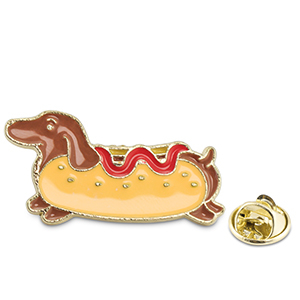 Pins hotdog Yellow-brown-red-gold