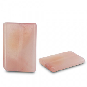 Natuursteen kralen agaat rechthoek Transparent peach pink