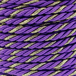 Trendy koord twisted 3mm Purple-gold