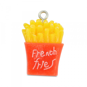 Resin hangers friet Coral red-yellow