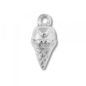 Roestvrij stalen (RVS) Stainless steel bedels ijslolly Silver