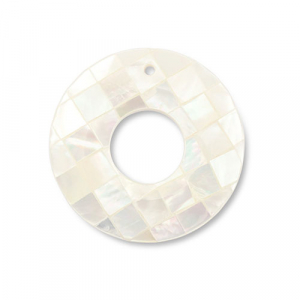 Schelp hangers donut White (natuurlijke kleur schelp)