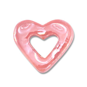 DQ Grieks keramiek kralen hart Mauve pink