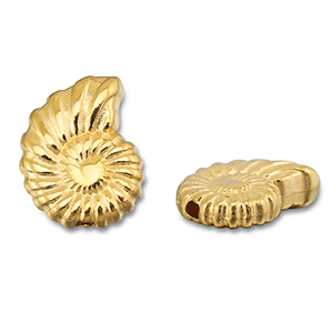 Kralen DQ metaal schelp Goud (nikkelvrij)